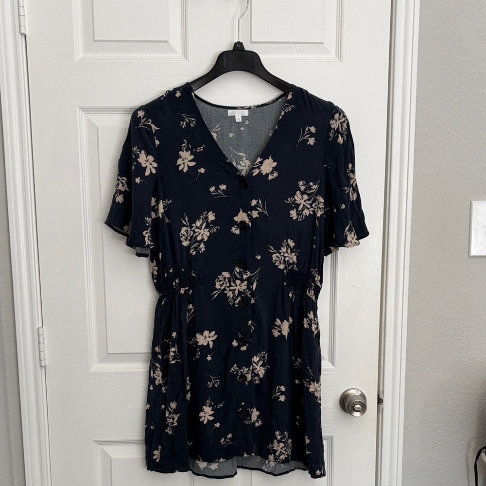 Floral Navy Women's Dress w32